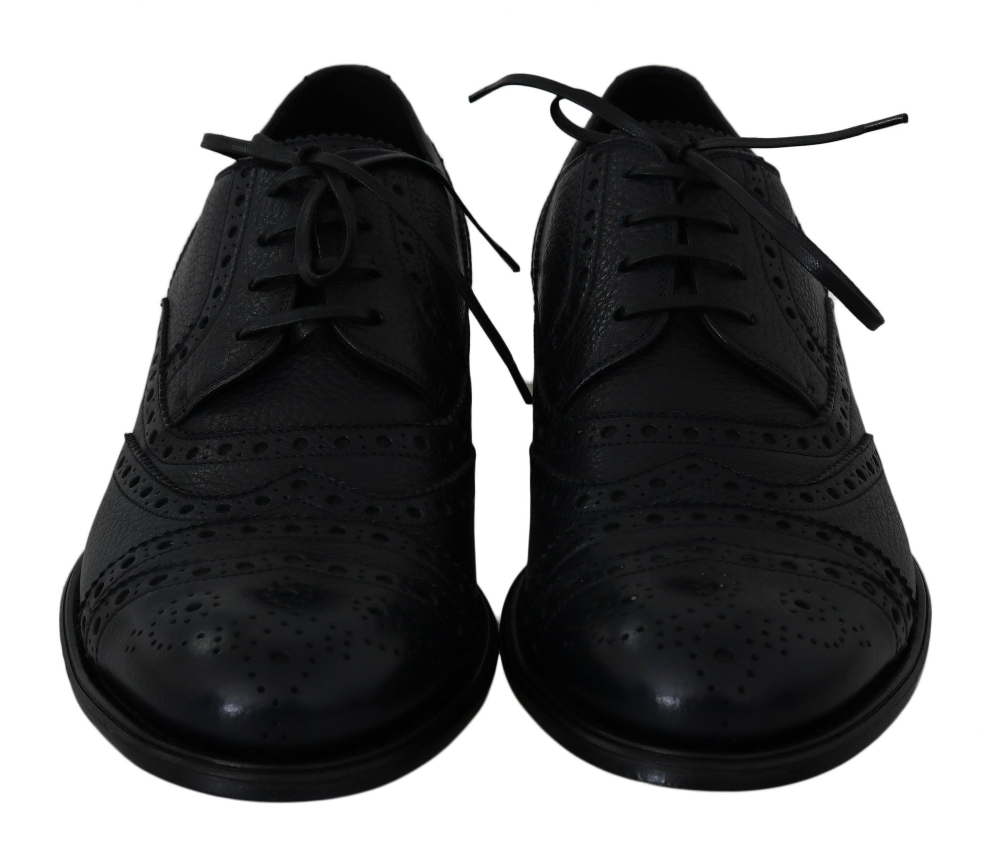 Blue Leather Wingtip Oxford Dress  Shoes Dolce & Gabbana