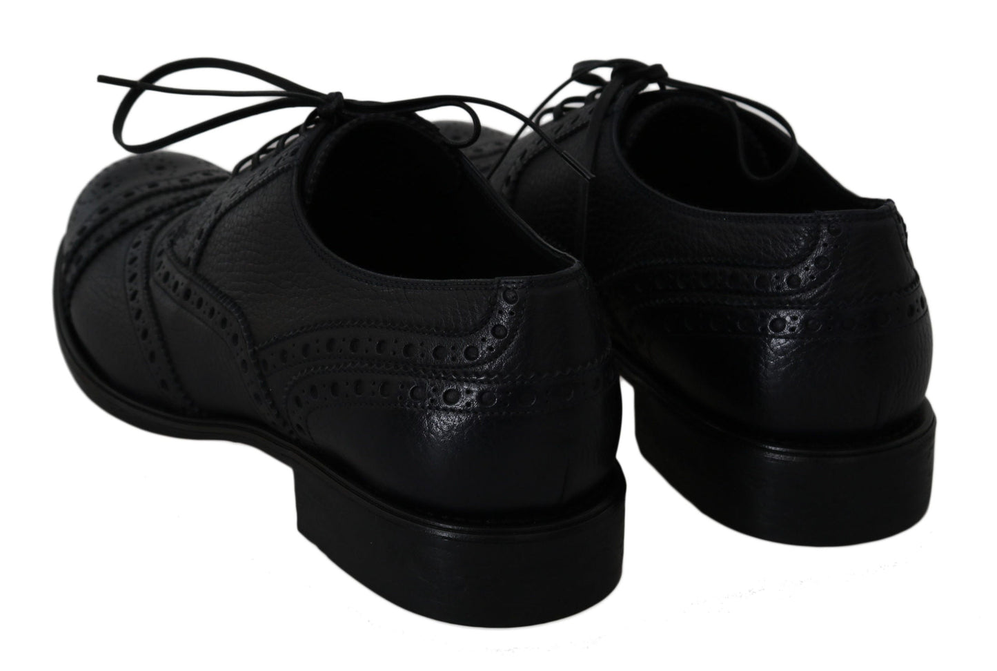 Blue Leather Wingtip Oxford Dress  Shoes Dolce & Gabbana