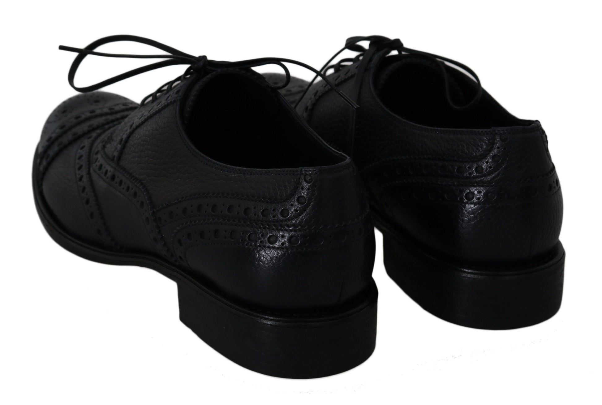 Blue Leather Wingtip Oxford Dress  Shoes Dolce & Gabbana