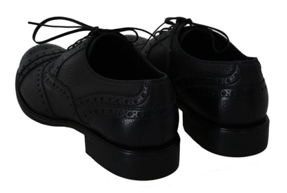 Blue Leather Wingtip Oxford Dress  Shoes Dolce & Gabbana