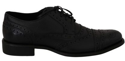 Blue Leather Wingtip Oxford Dress  Shoes Dolce & Gabbana