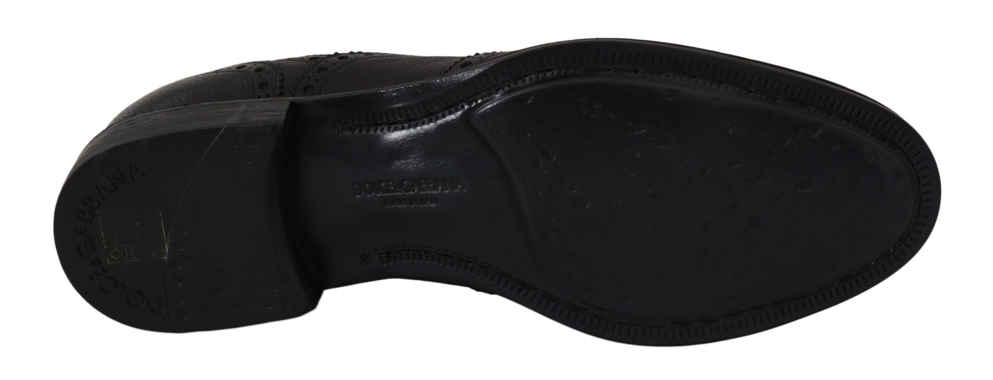 Blue Leather Wingtip Oxford Dress  Shoes Dolce & Gabbana