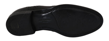 Blue Leather Wingtip Oxford Dress  Shoes Dolce & Gabbana