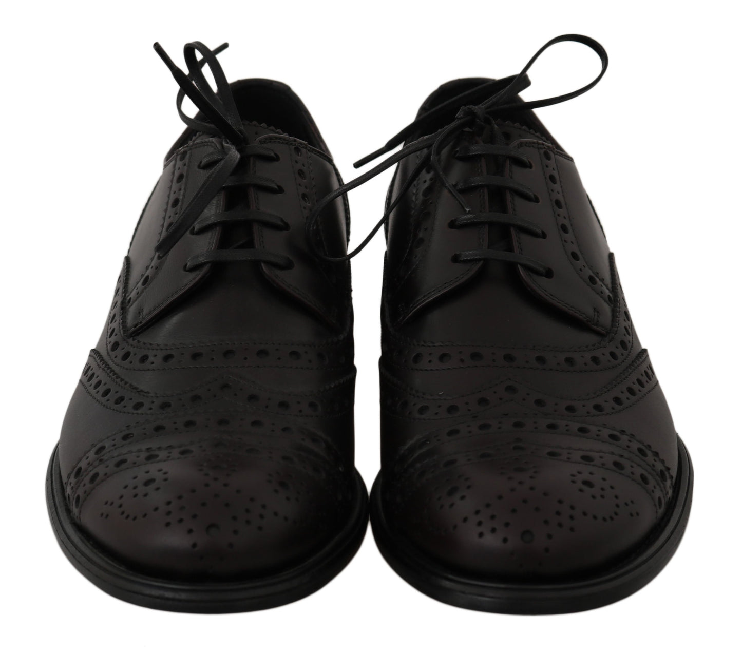 Black Leather Wingtip Oxford Dress  Shoes Dolce & Gabbana
