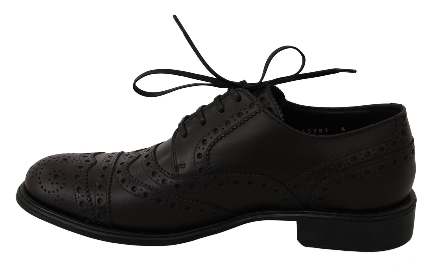 Black Leather Wingtip Oxford Dress  Shoes Dolce & Gabbana