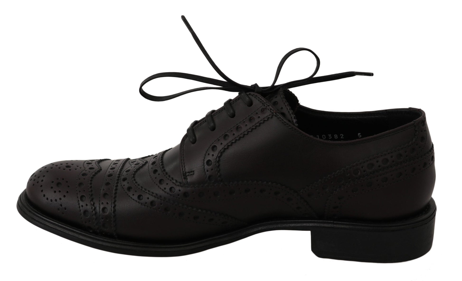 Black Leather Wingtip Oxford Dress  Shoes Dolce & Gabbana