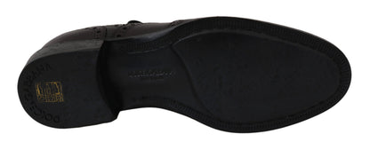 Black Leather Wingtip Oxford Dress  Shoes Dolce & Gabbana