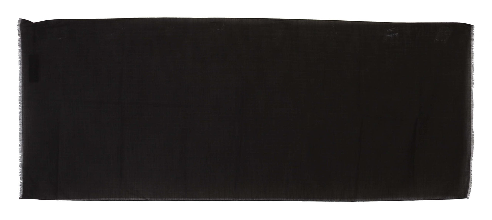 Dark Gray Virgin Wool Striped Pattern Wrap Scarf Dolce & Gabbana