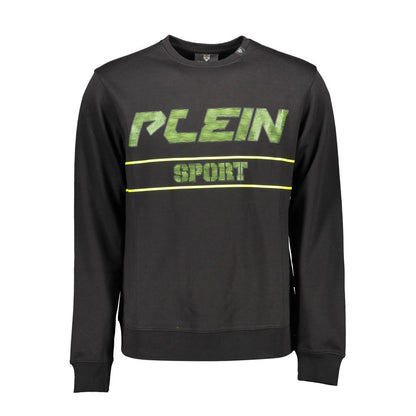 Black Cotton Men Sweater