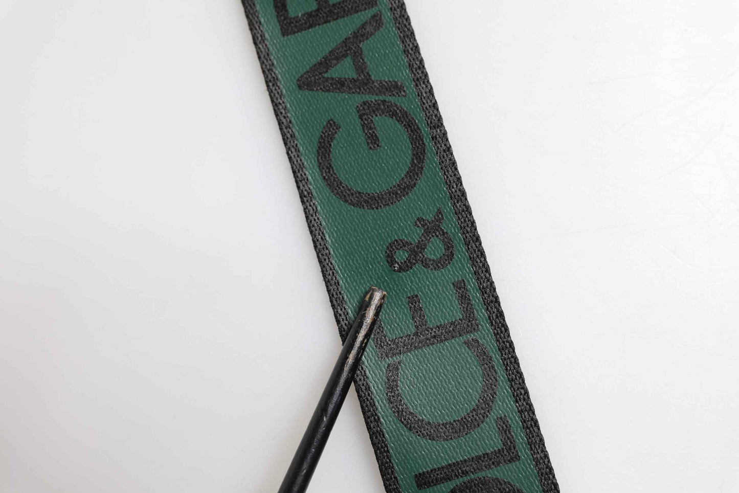 Green Black Polyester DG Logo Buckle Belt
