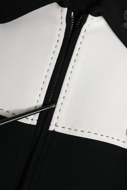 Black White DG Crown Full Zip Blouson Jacket