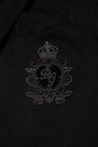 Black Viscose DG Crown Blazer Coat Jacket