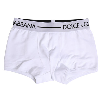 White Cotton Stretch Regular Boxer Underwear