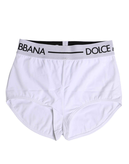 White Nylon Logo Waistband Boxer Brief Underwear