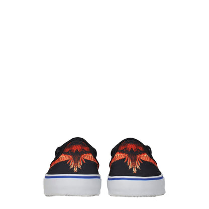 Black Fabric Slip-On Loafers