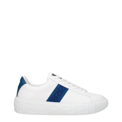 White Leather Low Top Sneakers
