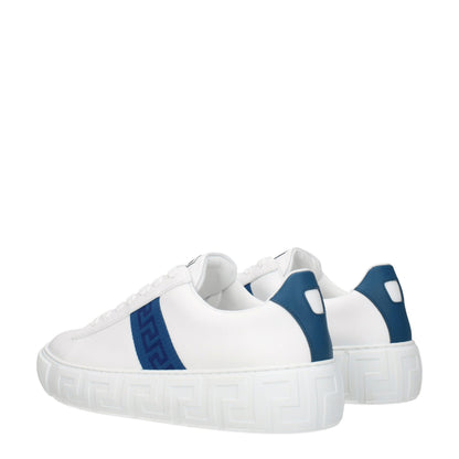 White Leather Low Top Sneakers