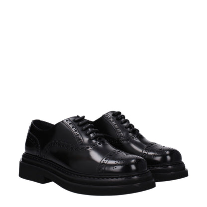 Black Leather Oxfords And Derbies