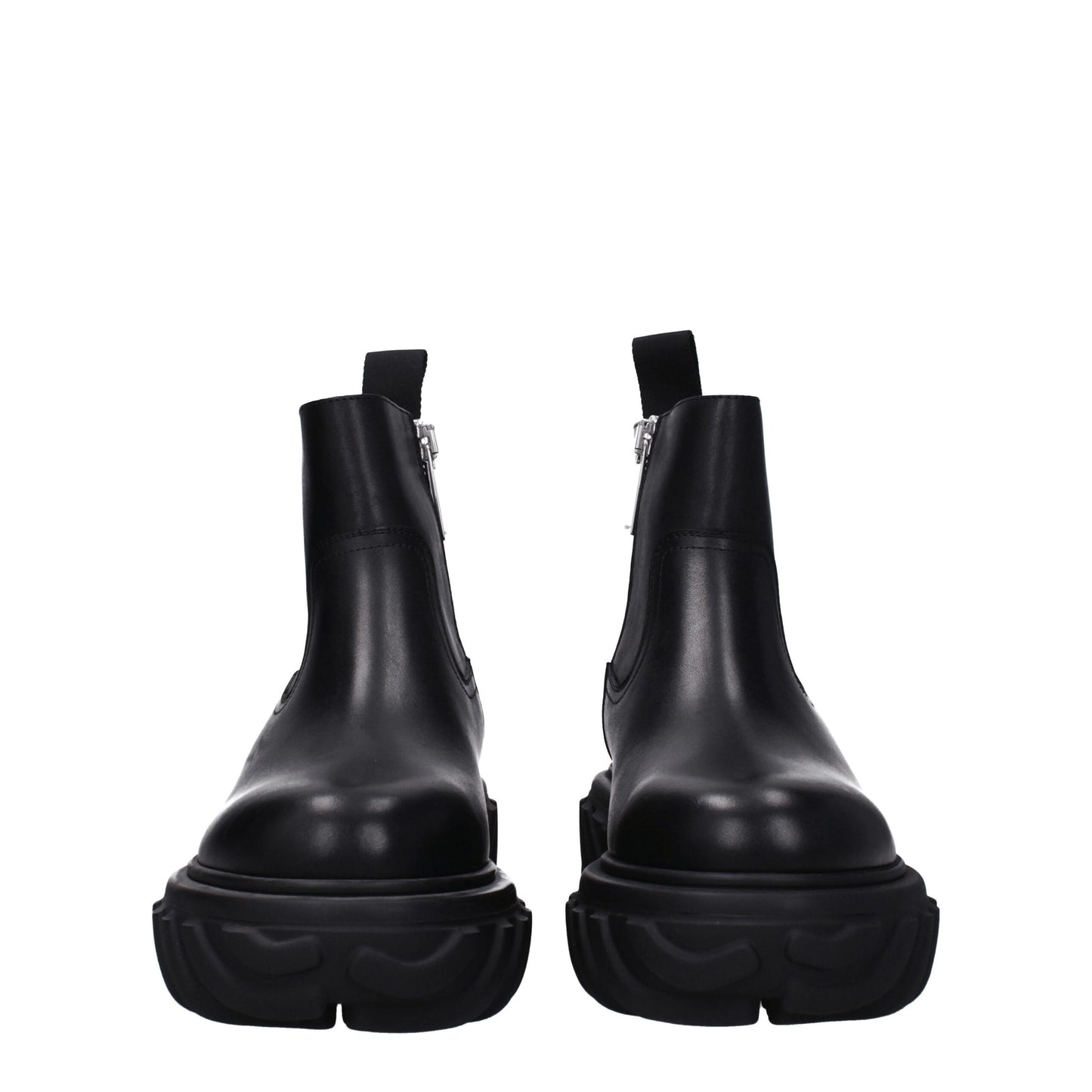 Black Leather Ankle Boots