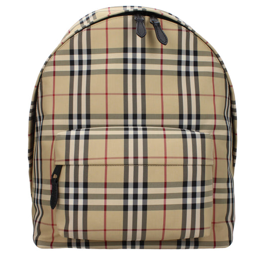 Beige Fabric Backpack