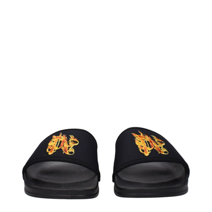 Black Fabric Slippers