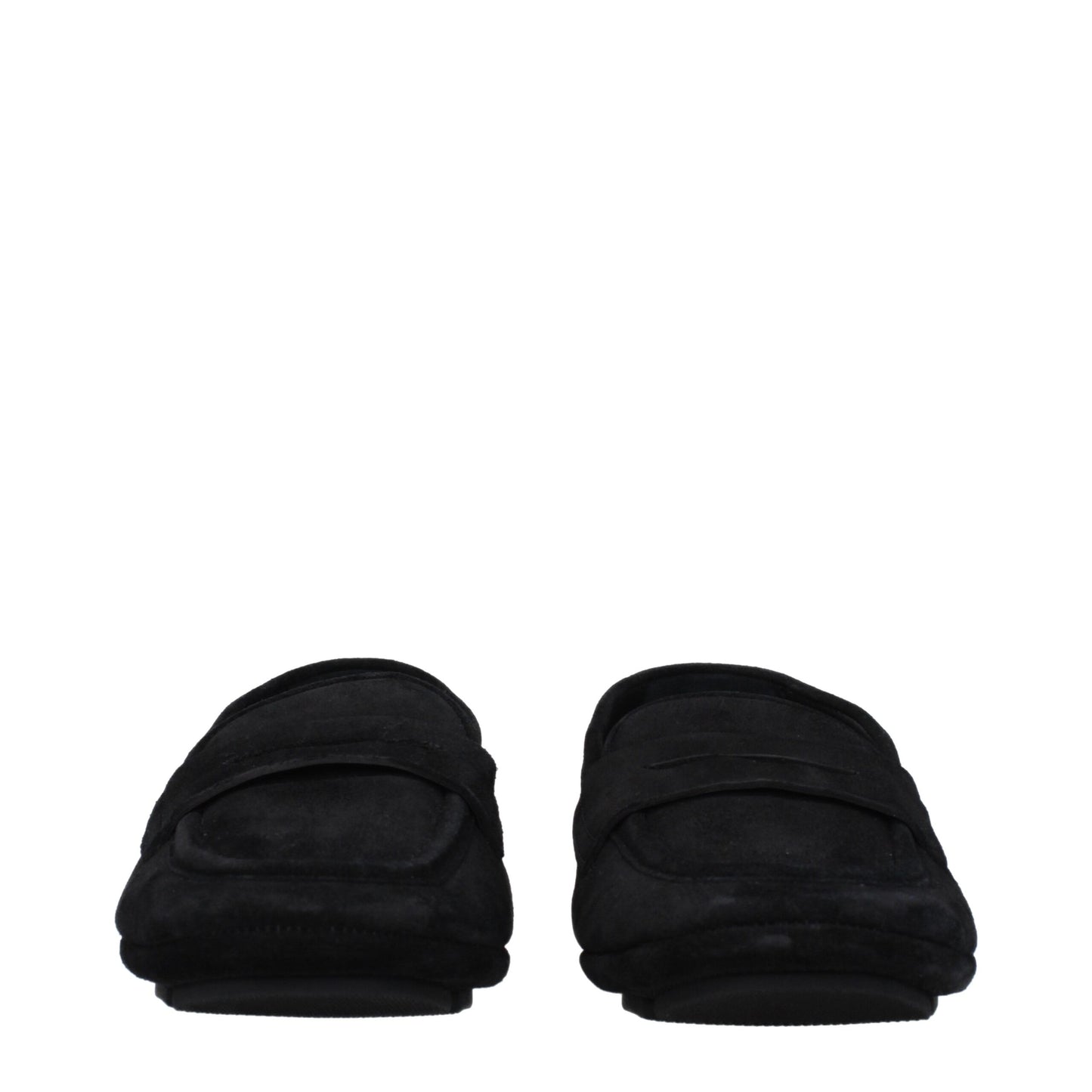 Black Leather Slip-On Loafers