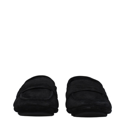 Black Leather Slip-On Loafers