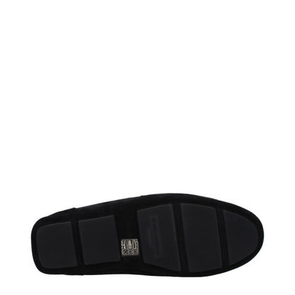 Black Leather Slip-On Loafers