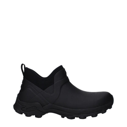 Black Cotton Ankle Boots