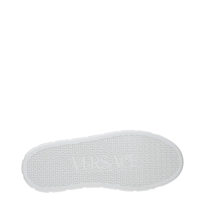 White Leather Low Top Sneakers
