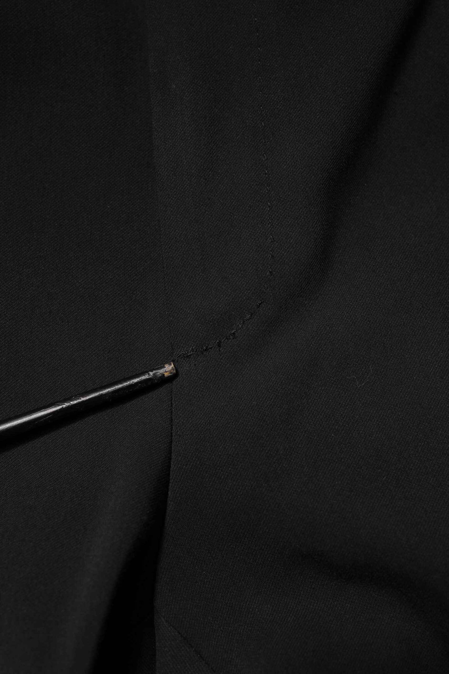 Black Cotton Single Breasted 2 Piece Suit