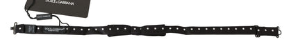 Black 100% Silk Polka Dot Adjustable Neck Bow Tie Dolce & Gabbana