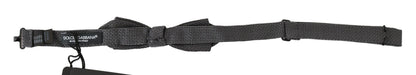 Gray Patterned Silk Adjustable Neck Bow Tie Papillon Dolce & Gabbana