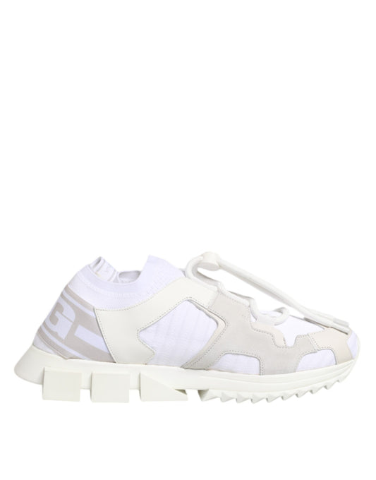 White Sorrento Low Top Lace Up Sneakers Shoes