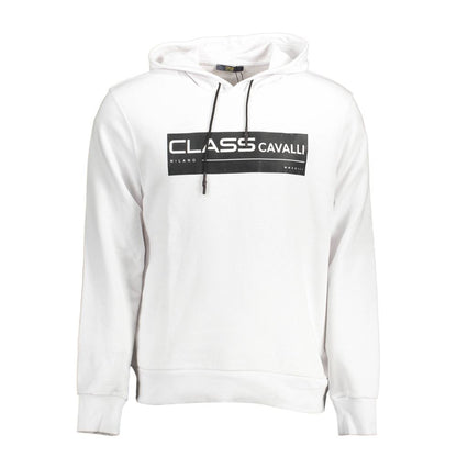 White Cotton Men Sweatshirt