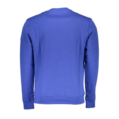 Blue Cotton Men Sweatshirt