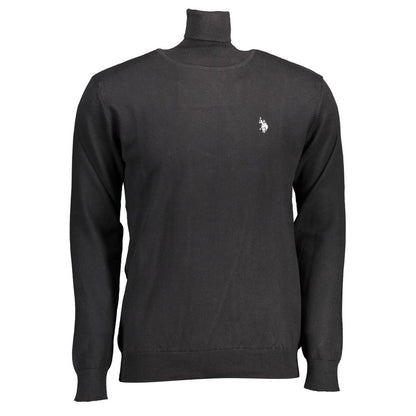 Black Cotton Men's Sweater