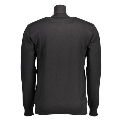 Black Cotton Men's Sweater