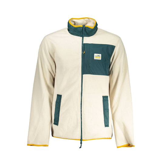 Beige Polyester Men Sweatshirt