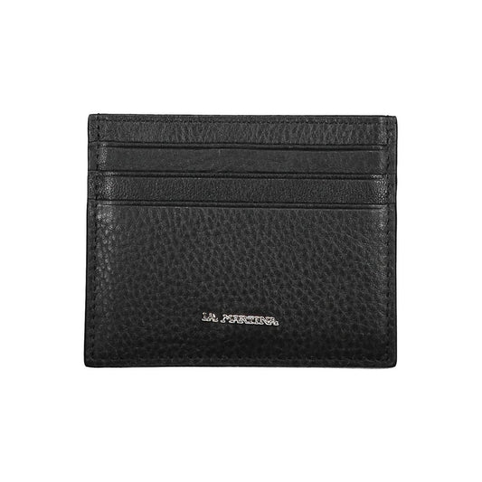 Black Leather Men Wallet Holder