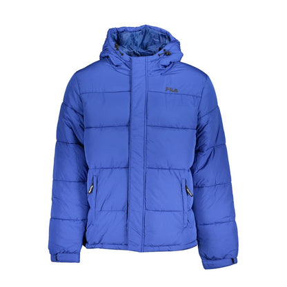 Blue Polyester Men's Jacket