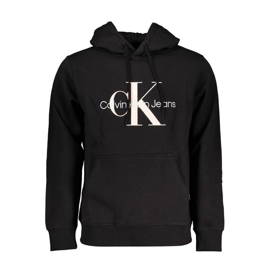 Black Cotton Men Sweater