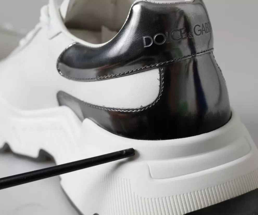 White Silver Leather Sport DAYMASTER Sneakers