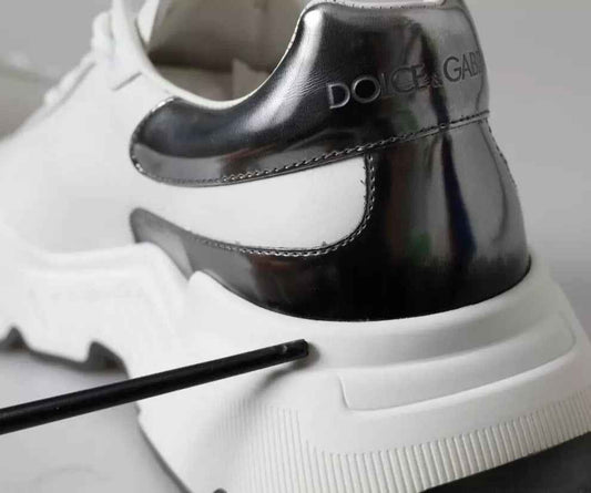 White Silver Leather Sport DAYMASTER Sneakers