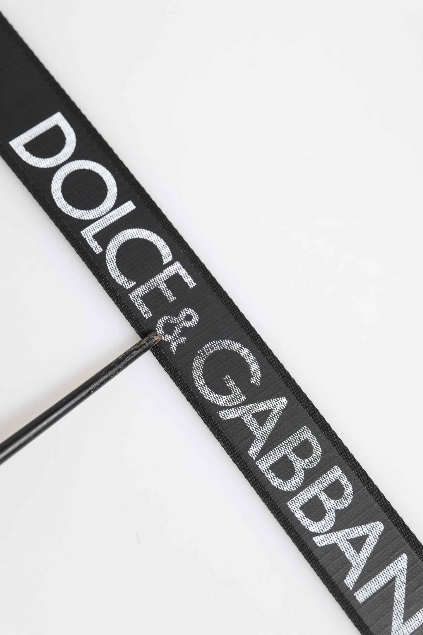 Black Polyester Leather Metal Buckle Belt
