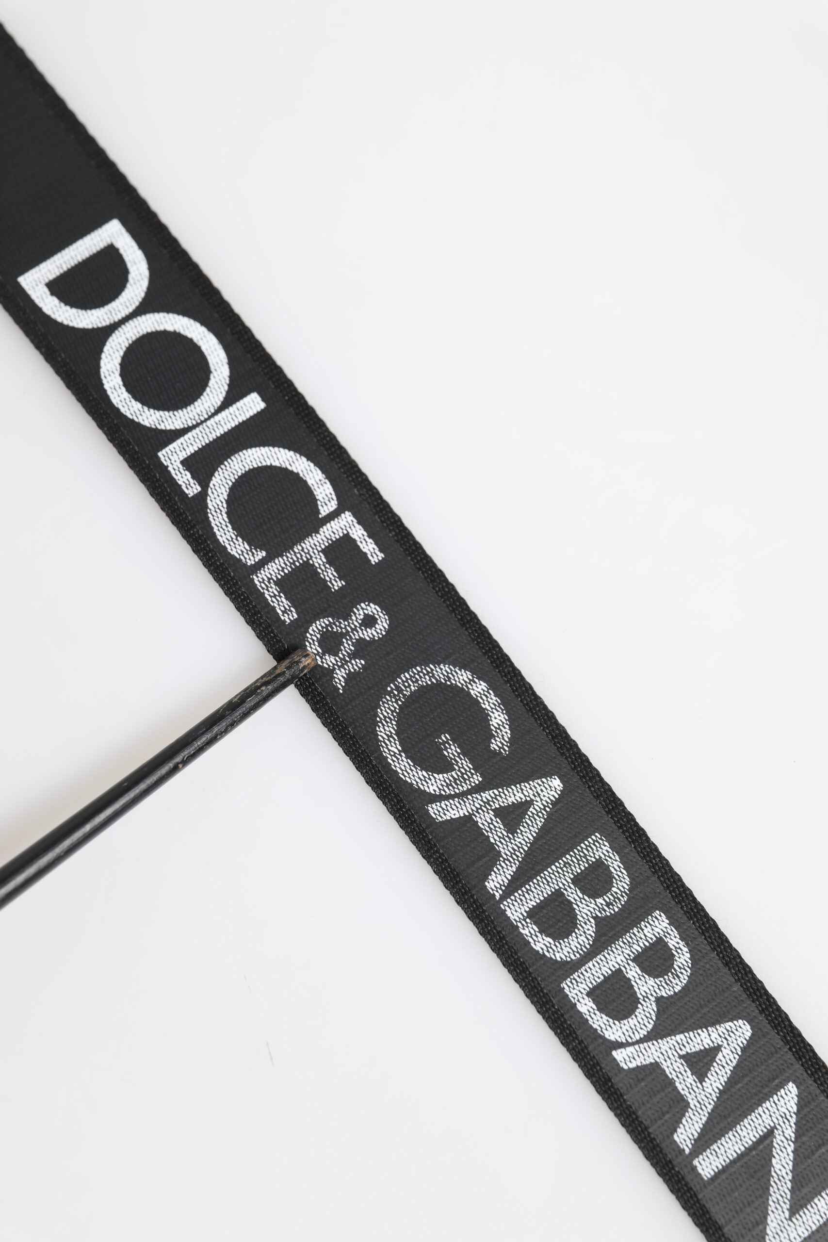 Black Polyester Leather Metal Buckle Belt
