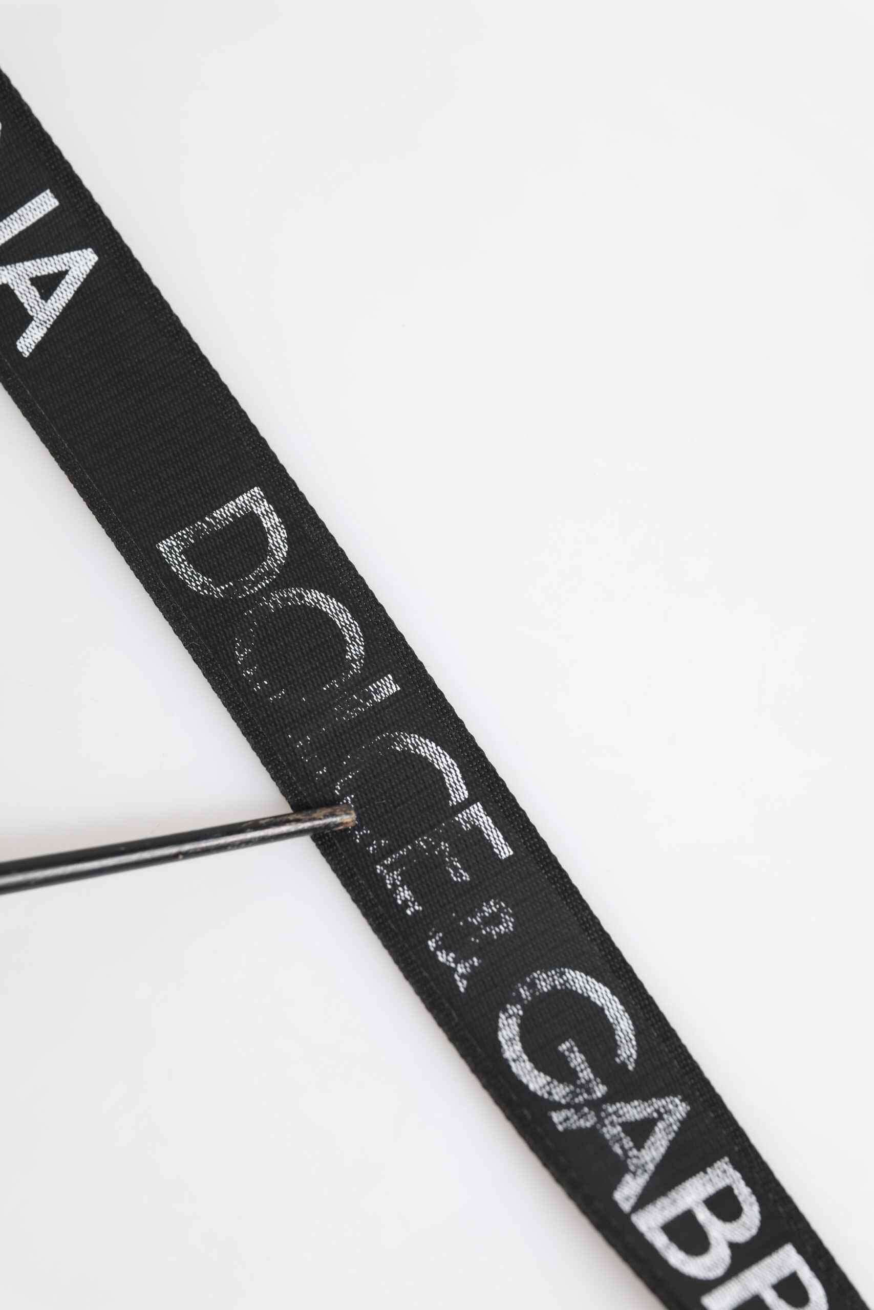 Black Polyester Leather Metal Buckle Belt