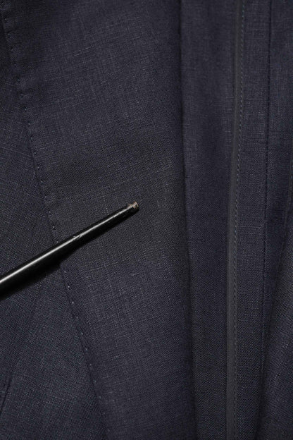 Dark Blue Single Breasted Men Suit Blazer