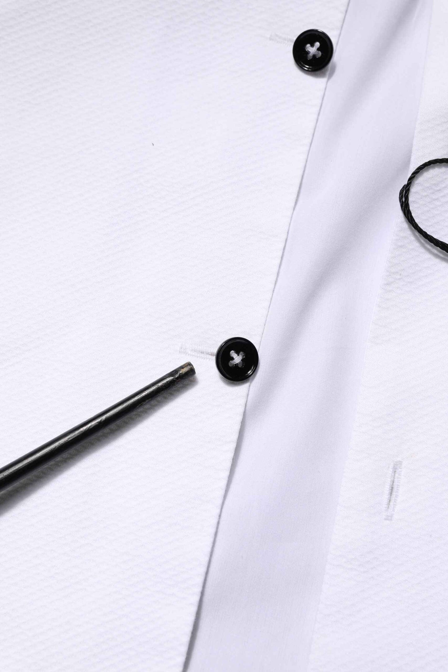 White Bib Cotton Poplin GOLD Men Formal Shirt