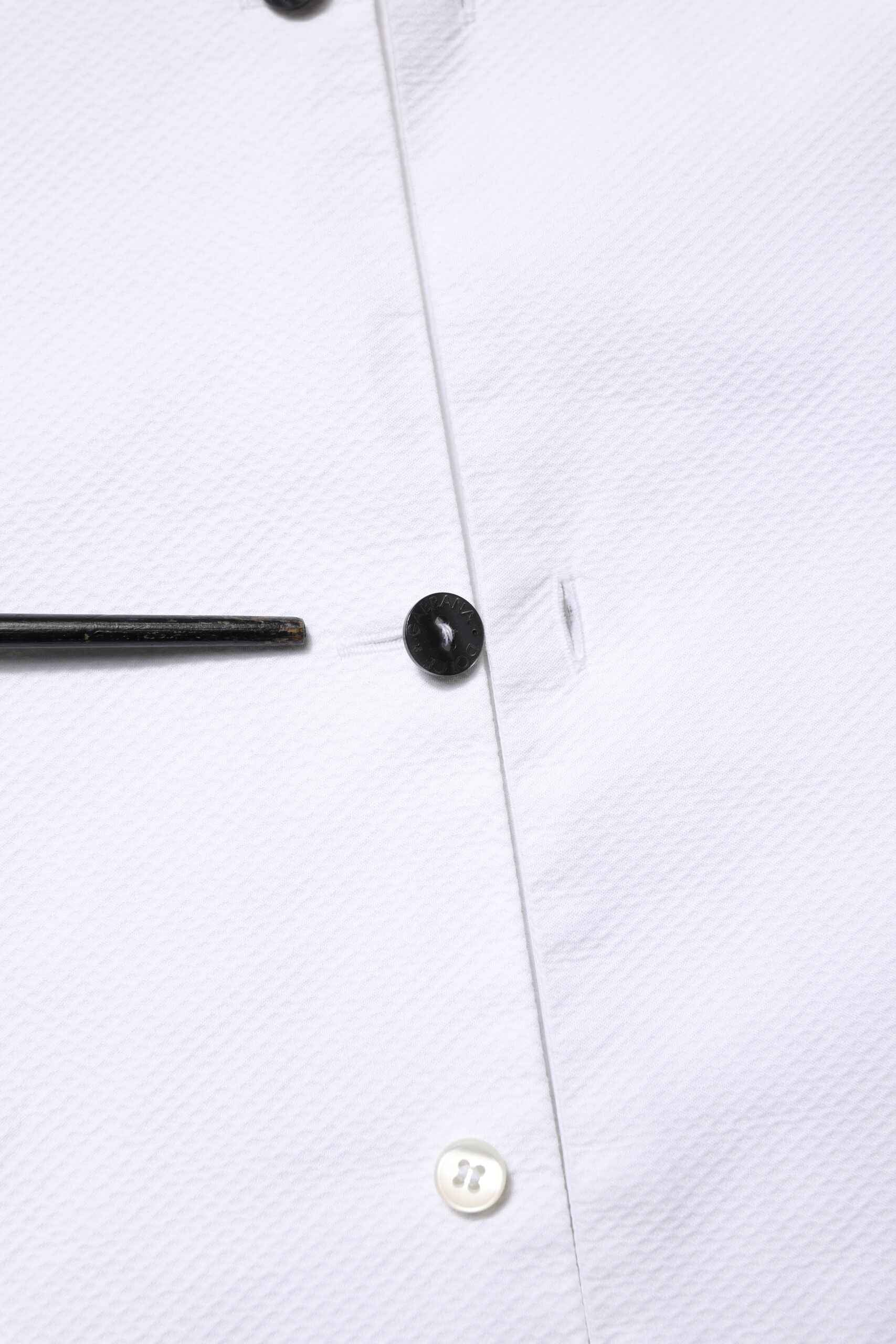 White Bib Cotton Poplin GOLD Men Formal Shirt
